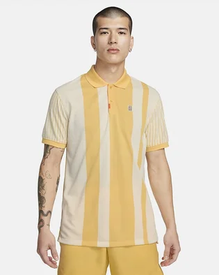 Поло чоловіче Nike Polo Dri-Fit The Polo Beige/Yellow FD5398-795