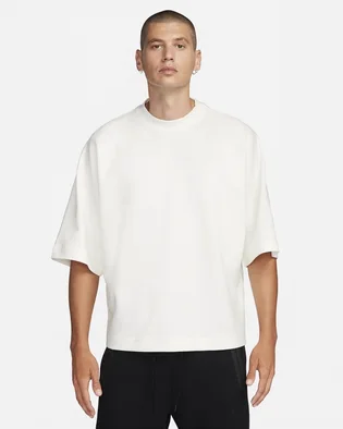 Футболка мужская Nike Sportswear Tech Fleece Reimagined Oversized Short-Sleeve Sweatshirt White FB8165-133