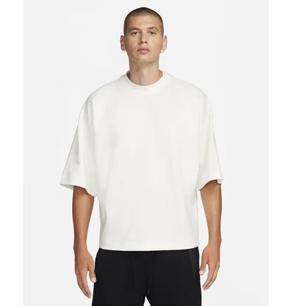 Футболка чоловіча Nike Sportswear Tech Fleece Reimagined Oversized Short-Sleeve Sweatshirt White FB8165-133