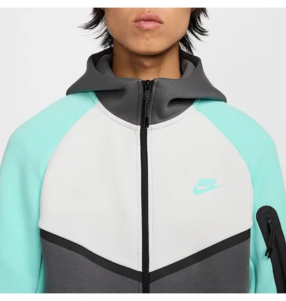 Толстовка мужская Nike Tech Fleece Fz Wr Turquoise/White HV6512-068