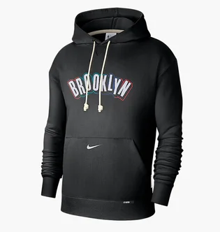 Худи мужское Nike Brooklyn Nets Standard Issue City Edition Black FZ0475-010