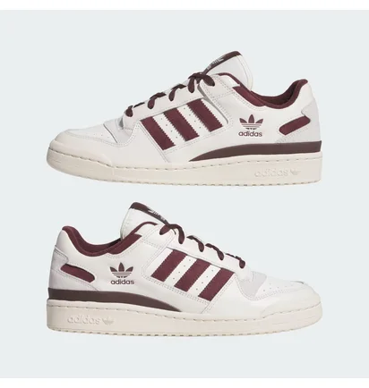 Кроссовки мужские Adidas Forum Low Cl White/Bordo JQ0206