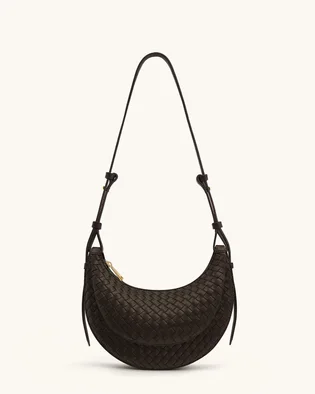 Сумка жіноча JW PEI Sharon Woven Crossbody Bag Coffee Brown BB2025BG123943JWP