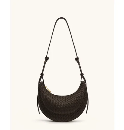Сумка жіноча JW PEI Sharon Woven Crossbody Bag Coffee Brown BB2025BG123943JWP