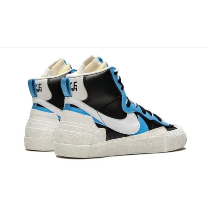 Кроссовки мужские Nike Blazer Mid Black/Light Blue BV0072-001