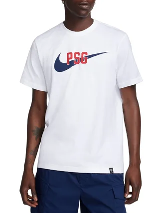 Футболка мужская Nike T-Shirt Psg M Nk Swoosh Tee White FD1040-100