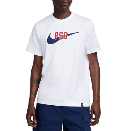 Футболка чоловіча Nike T-Shirt Psg M Nk Swoosh Tee White FD1040-100