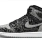 Кроссовки мужские Air Jordan 1 High Og Grey 555088-036