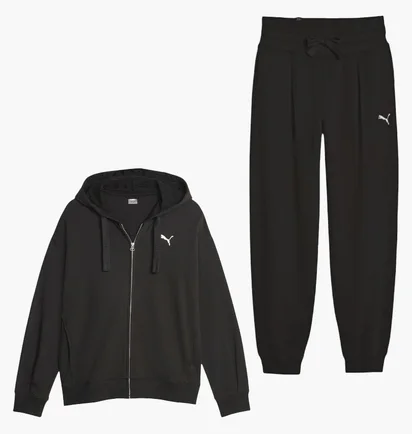 Спортивный костюм женский Puma Her Full-Zip Hoodie Tr High Waist Pants Black 676003-01__676006-01
