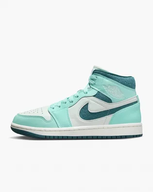 Кроссовки женские Air Jordan Air 1 Mid Se Shoes Turquoise/White DZ3745-300