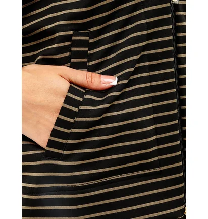 Толстовка женская AUSTRALIAN Stripes Hoodie Polyviscosa Jacket Black LSDGC0010-003