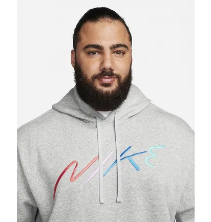 Худи мужское Nike Club Fleece MenS Brushed-Back Graphic Hoodie Grey FB7488-063