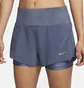 Шорты женские Nike Dri-Fit Swift Mid-Rise 3 2-In-1 Running Shorts With Pockets Blue DX1029-491
