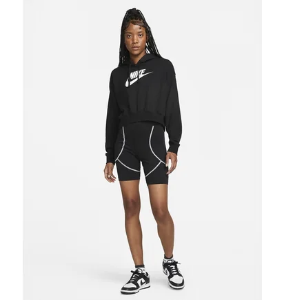 Худи женское Nike Sportswear Club Fleece WomenS Oversized Crop Graphic Hoodie Black DQ5850-010