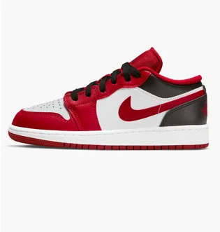 Кросівки дитячі Air Jordan 1 Low White/Red 553560-163