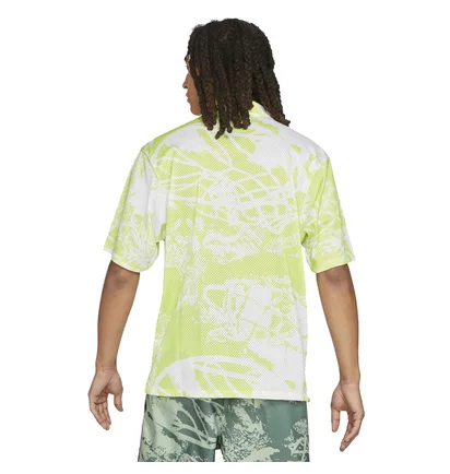 Рубашка мужская Air Jordan Flight Men'S Printed Short-Sleeve Button Down Grey/Green CZ4734-352
