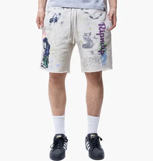 Шорты унисекс Ripndip Goosebumps Raw Edge Sweat White RNDSPR26126