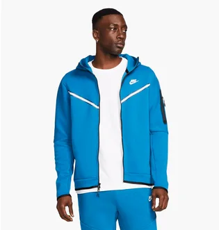 Толстовка чоловіча Nike Ech Fleece Windrunner Hoodie Full Zip Light Blue Cu4489-407