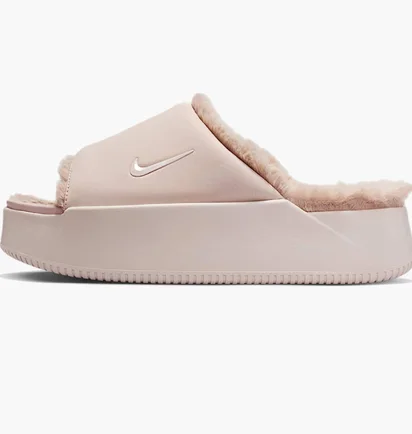 Тапочки женские Nike Calm Elevation Fur Beige HV8560-600