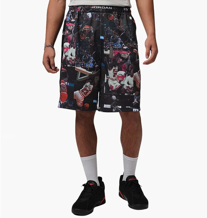 Шорти чоловічі Air Jordan Flight MenS Printed Cat Scratch Shorts Black IF1841-010