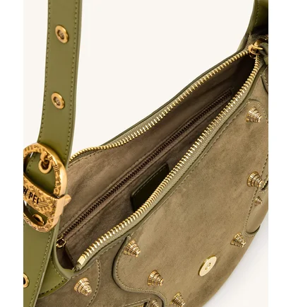 Сумка жіноча JW PEI Tessa Suede Shoulder Bag Olive BB2023BG70151JWP