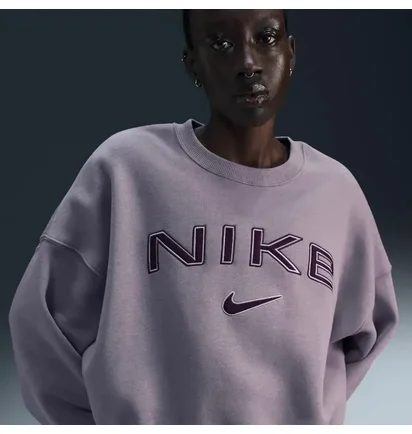 Світшот жіночий Nike W Nsw Phnx Flc Oos Logo Crew Violet FV7674-226