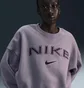Світшот жіночий Nike W Nsw Phnx Flc Oos Logo Crew Violet FV7674-226
