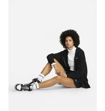 Толстовка женская Nike Nsw Phoenix Oversized Fleece Full-Zip Hoodie Black Dq5758-010