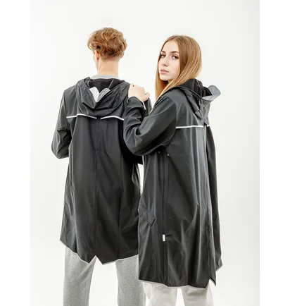 Пальто унісекс Rains Jackets Black 1202-BLACKREFLECTIVE
