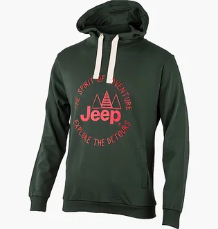 Худи мужское Jeep Hooded Sweatshirt The Spirit Of Adventure Green O102567-E848