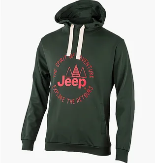 Худи мужское Jeep Hooded Sweatshirt The Spirit Of Adventure Green O102567-E848