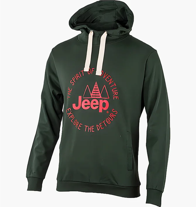Худи мужское Jeep Hooded Sweatshirt The Spirit Of Adventure Green O102567-E848