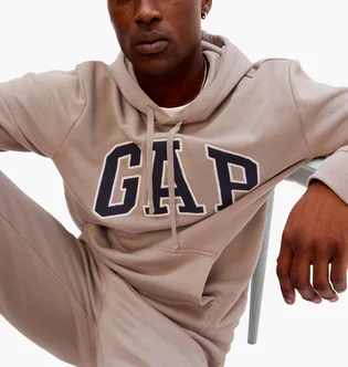 Худи мужское Gap Logo Hoodie Brown 546844471