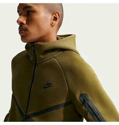 Толстовка мужская Nike Tech Fleece Fz Wr Olive HV0949-368