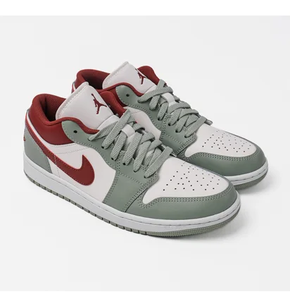 Кросівки чоловічі Air Jordan 1 Low Jade Horizon White/Olive 553558-133