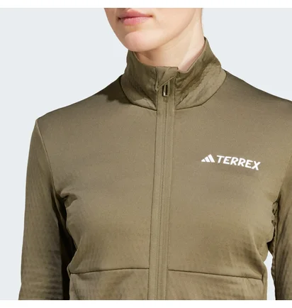 Олимпийка женская Adidas Terrex Multi Light Fleece Full-Zip Jacket Olive IQ3746