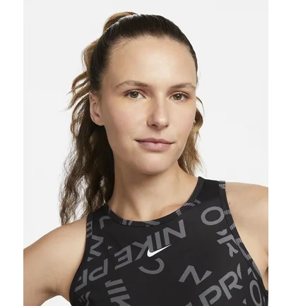 Топ женский Nike Pro Dri-Fit Crop Printed Tank Top Black FB5500-010
