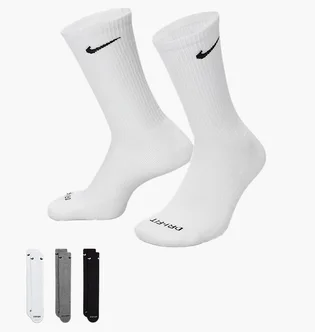 Носки унисекс Nike Everyday Plus Cush Crew Multi (3 пары) SX6888-964