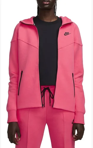 Толстовка жіноча Nike Sweatshirt Nsw Tch Flc Wr Fz Hdy Pink FB8338-629