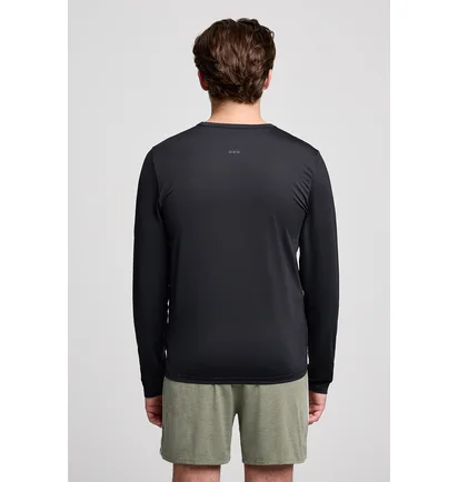Лонгслив мужской Saucony Stopwatch Long Sleeve Black SAM800379-BK