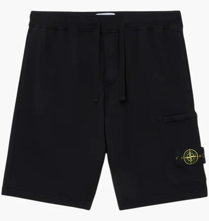 Шорти чоловічі Stone Island Cotton Fleece Black L1S156200011S0051-V0029