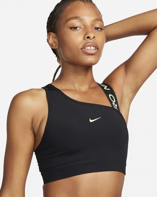Топ жіночий Nike Pro Swoosh Medium-Support Asymmetrical Sports Bra Black DM0570-011