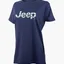 Футболка женская Jeep T-Shirt Oversize Striped Print Turn Blue O102611-A184