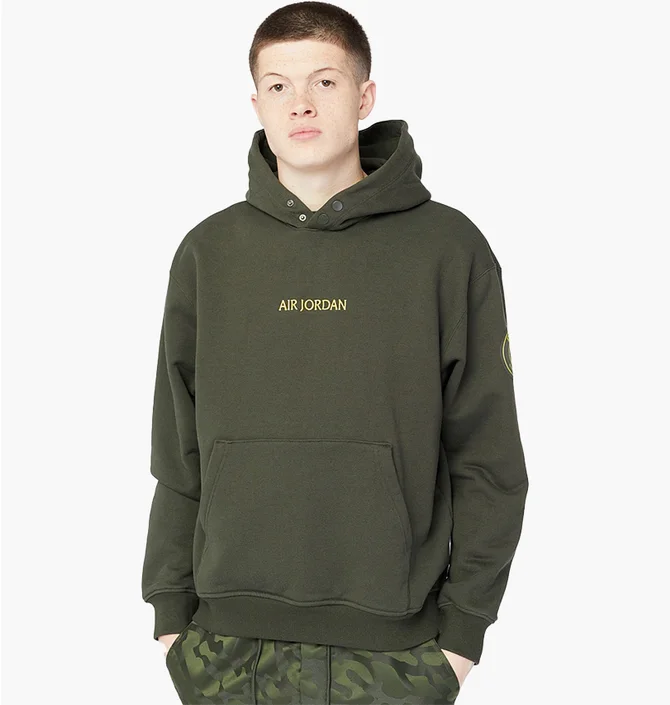 Худи мужское Air Jordan X Psg Fleece Pull-Over Hoodie Olive FN5324-355