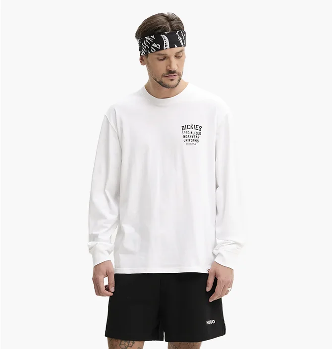 Лонгслів чоловічий Dickies Longsleeve White DK0A4Z930WH1