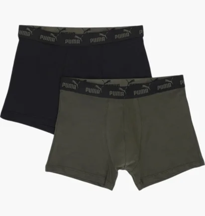 Трусы мужские Puma Elements Black/Olive (2 шт) 938753-07