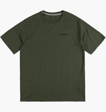 Футболка мужская Patagonia P-6 Logo Responsibili-Tee Green 38504-TPGN