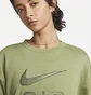Свитшот женский Nike Air Fleece Crewneck Sweatshirt Olive Dq6567-334