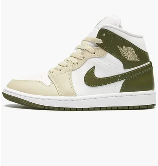 Кроссовки женские Air Jordan 1 Mid Military Drab White BQ6472-120