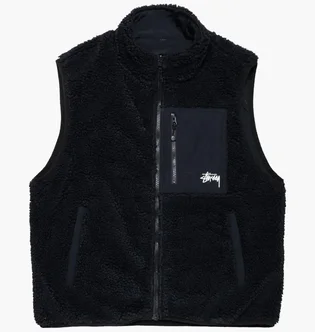 Жилетка унисекс Stussy Sherpa Black 118528-0001